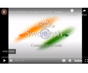 Deepak Birewar interview Part 3of3 – Swades Program of Zee Business TV
