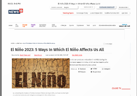 New18 – 5 Ways In Which El Niño Affects Us All