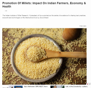 BW Businessworld Promotion Of Millets Impact On Indian Farmers, Economy & Health